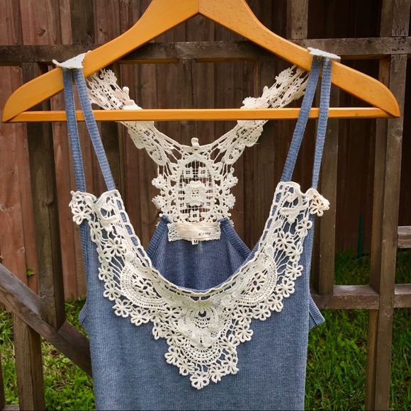 A’Reve | Anthropology | Racer Back tank w/ lace - Picture 3 of 7